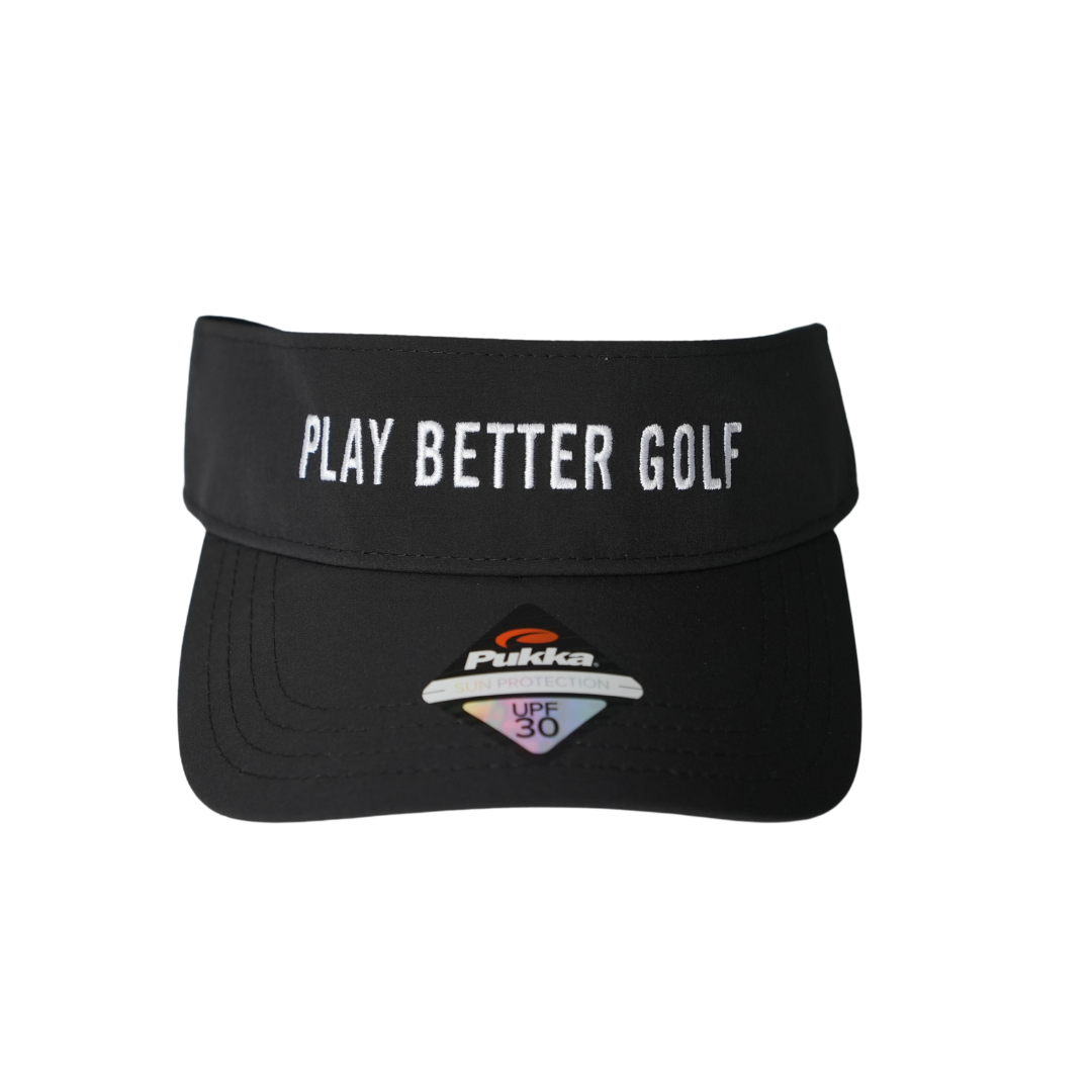 Play Better Golf Black Visor