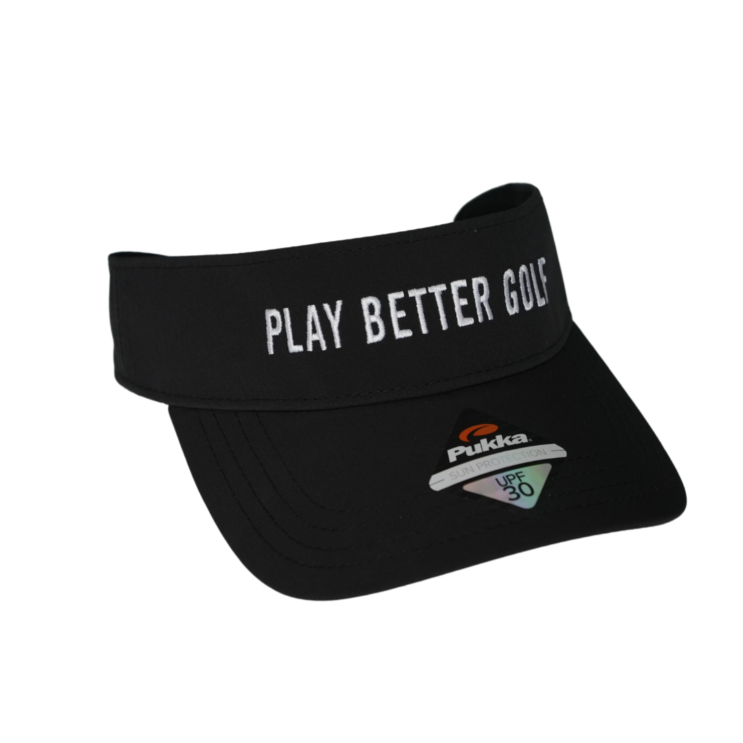 Play Better Golf Black Visor