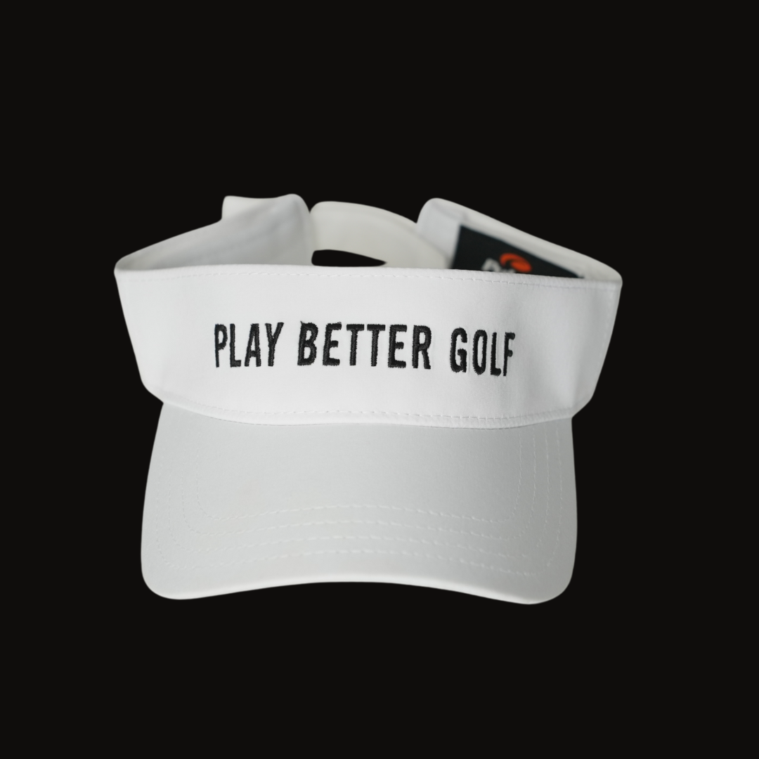 Play Better Golf White Visor