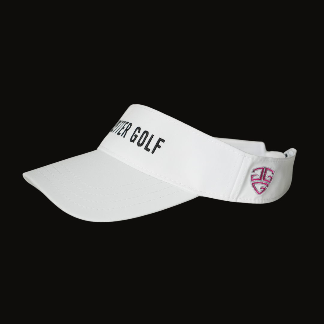 Play Better Golf White Visor