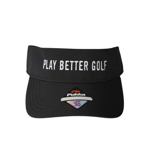 Play Better Golf Black Visor