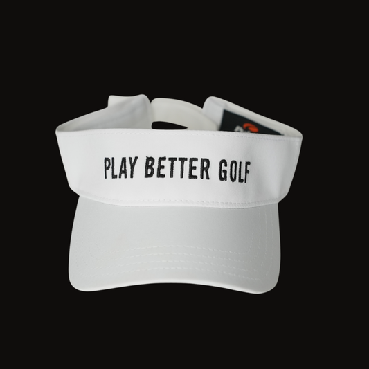 Play Better Golf White Visor