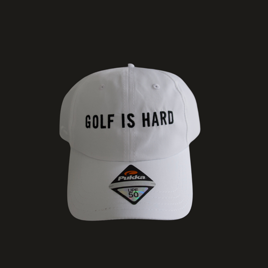 Golf Is Hard White Cap